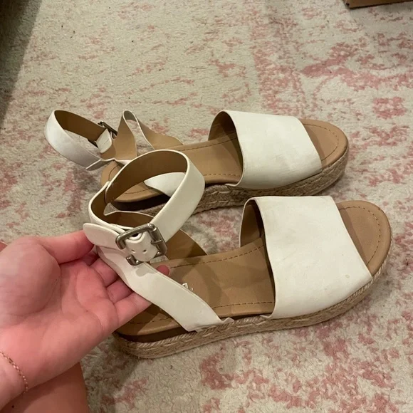 White Soda Platform Sandals - Picture 2 of 3